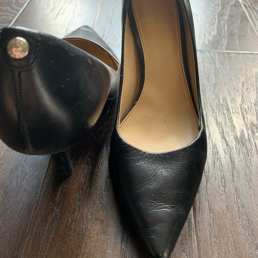 Michael Kors black leather heels
